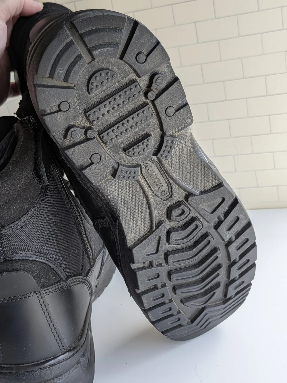 Nortiv8 Men's Black Tactical Lace-Up Boots
